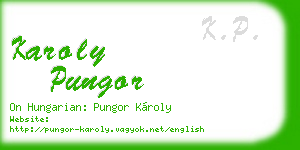 karoly pungor business card